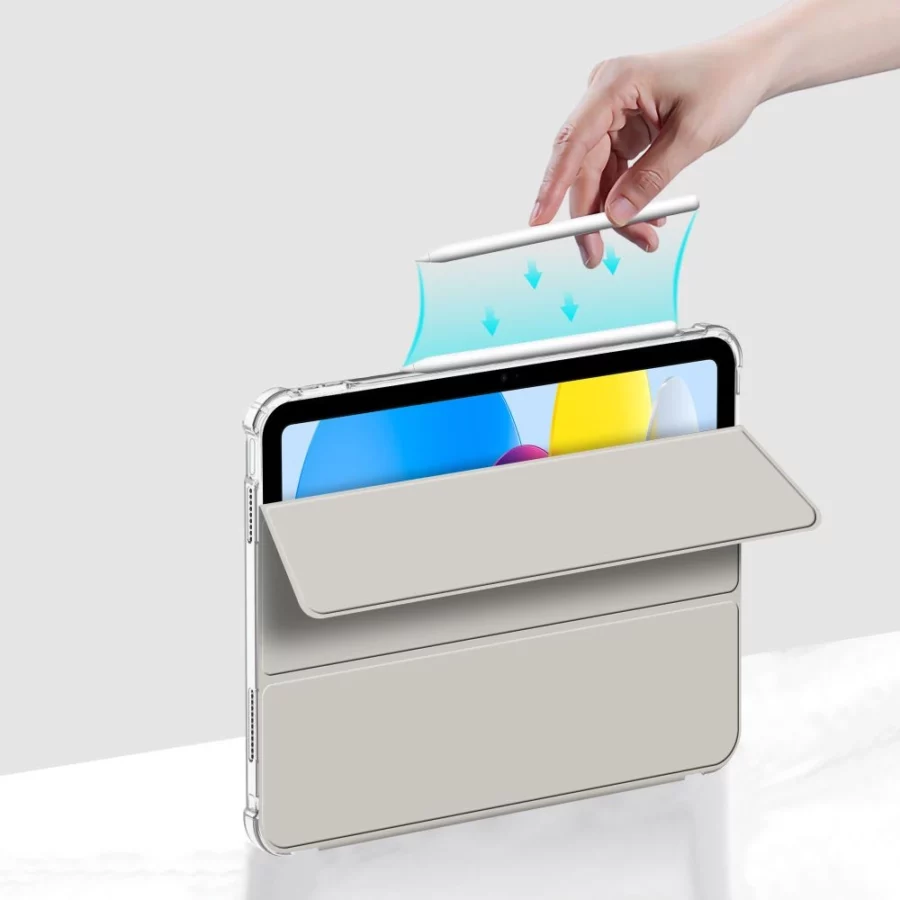 Etui Tech-Protect SC Pen Hybrid na iPad 10 / 2022 - szare - przezroczyste