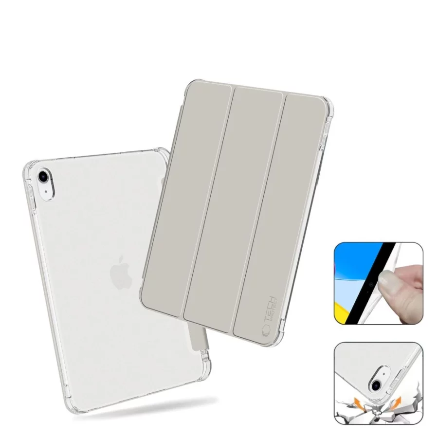 Etui Tech-Protect SC Pen Hybrid na iPad 10 / 2022 - szare - przezroczyste