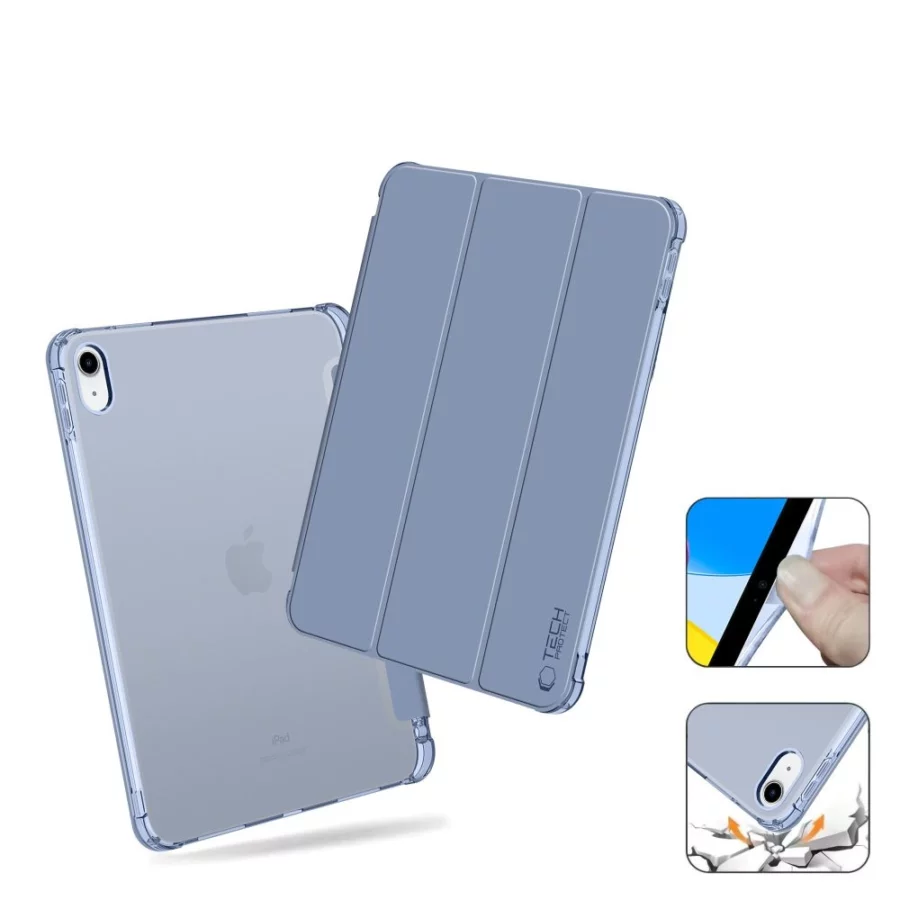 Etui Tech-Protect SC Pen Hybrid na iPad 10 / 2022 - niebieskie - przezroczyste