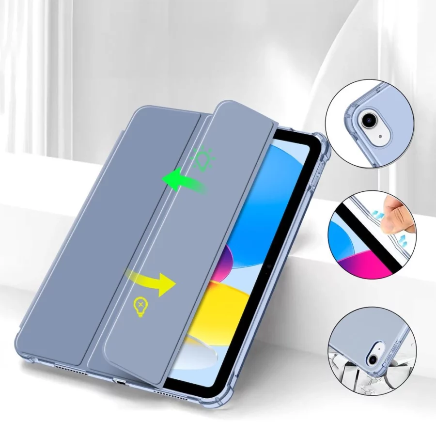 Etui Tech-Protect SC Pen Hybrid na iPad 10 / 2022 - niebieskie - przezroczyste