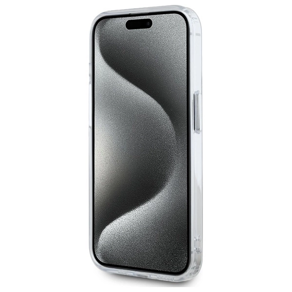 Etui Karl Lagerfeld IML Metal Choupette Head MagSafe na iPhone 15 Pro - białe