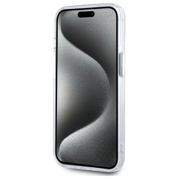 Etui Karl Lagerfeld IML Metal Choupette Head MagSafe na iPhone 15 - białe