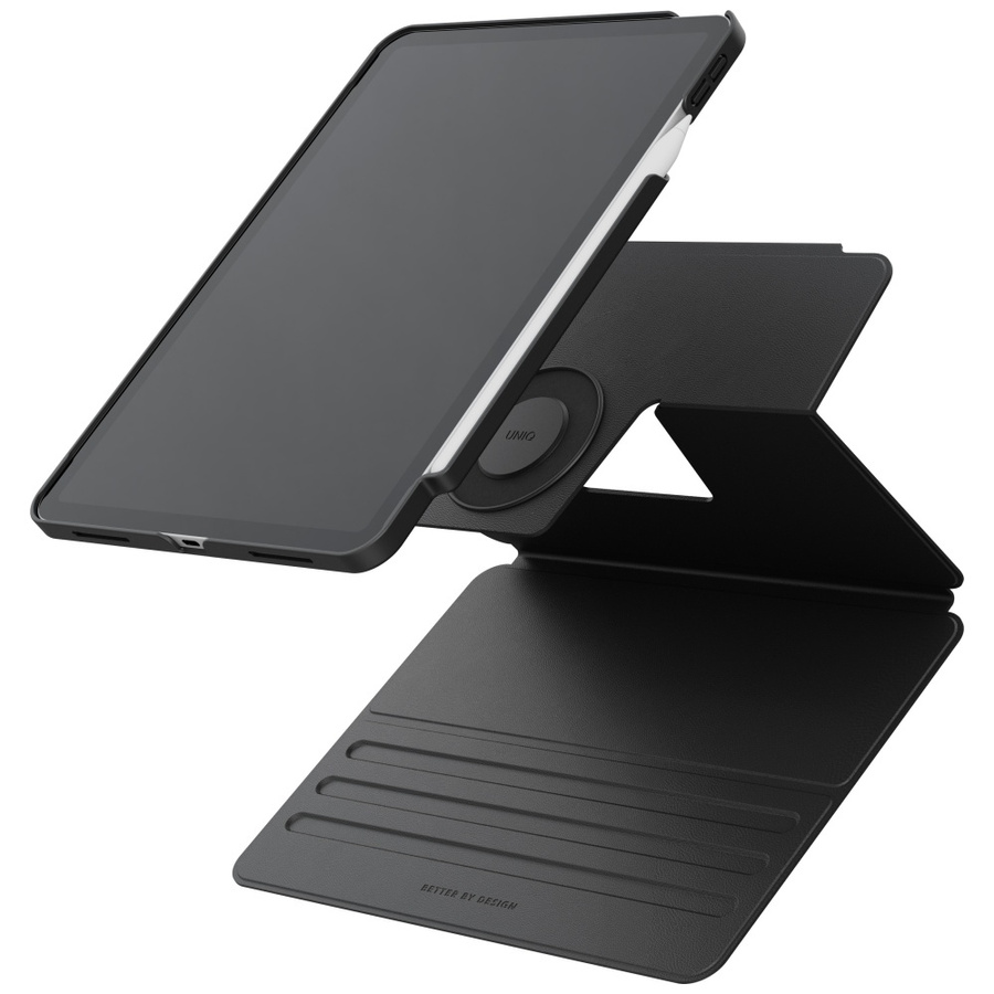 Etui UNIQ Rovus Snapmount Magnetic 360   Rotating Detachable do iPad Air 13" M2/M3 (2024/2025) czarny