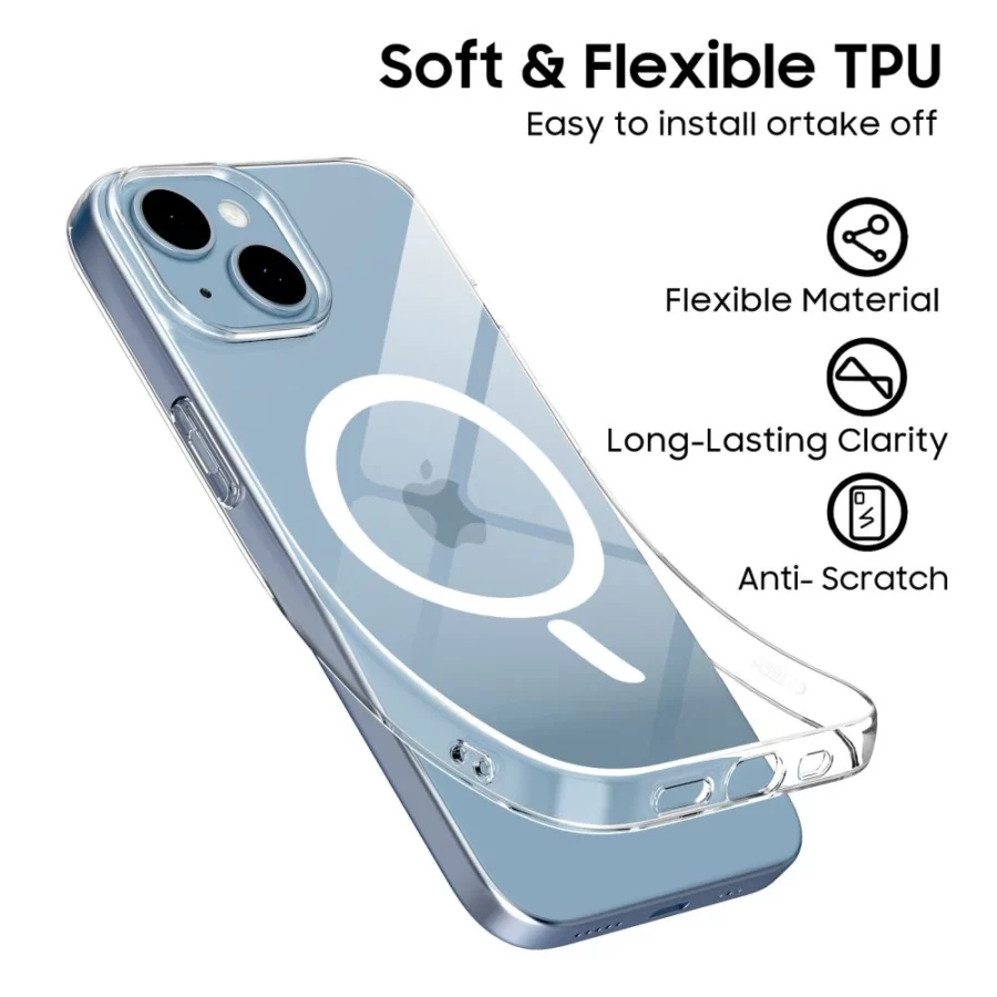 Etui Tech-Protect FlexAir MagSafe na iPhone 13 / 14  - przezroczyste