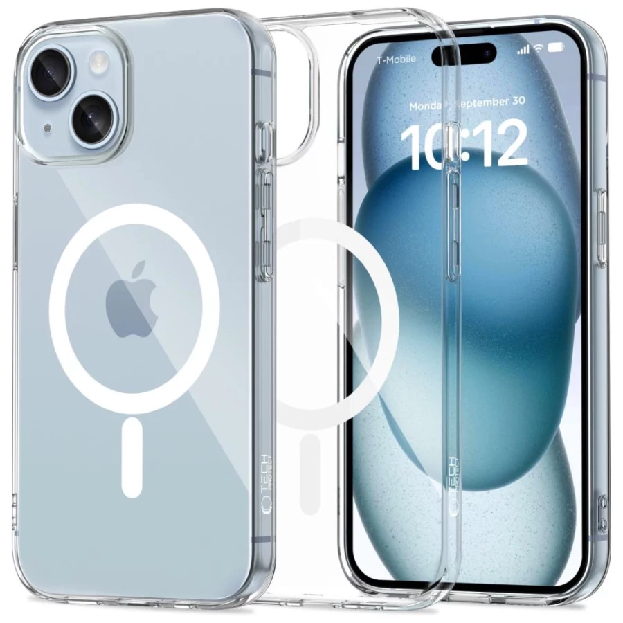 Etui Tech-Protect FlexAir MagSafe na iPhone 15 - przezroczyste
