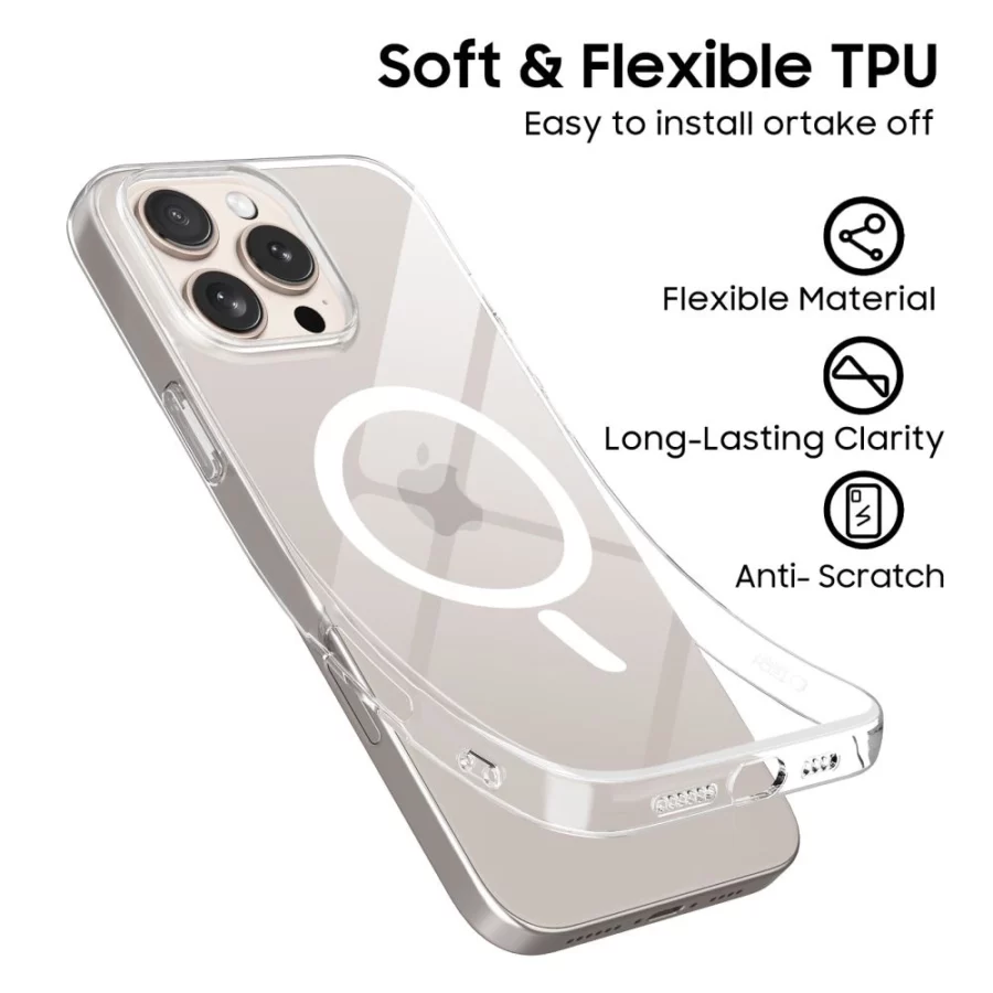 Etui Tech-Protect FlexAir MagSafe na iPhone 16 Pro Max - przezroczyste