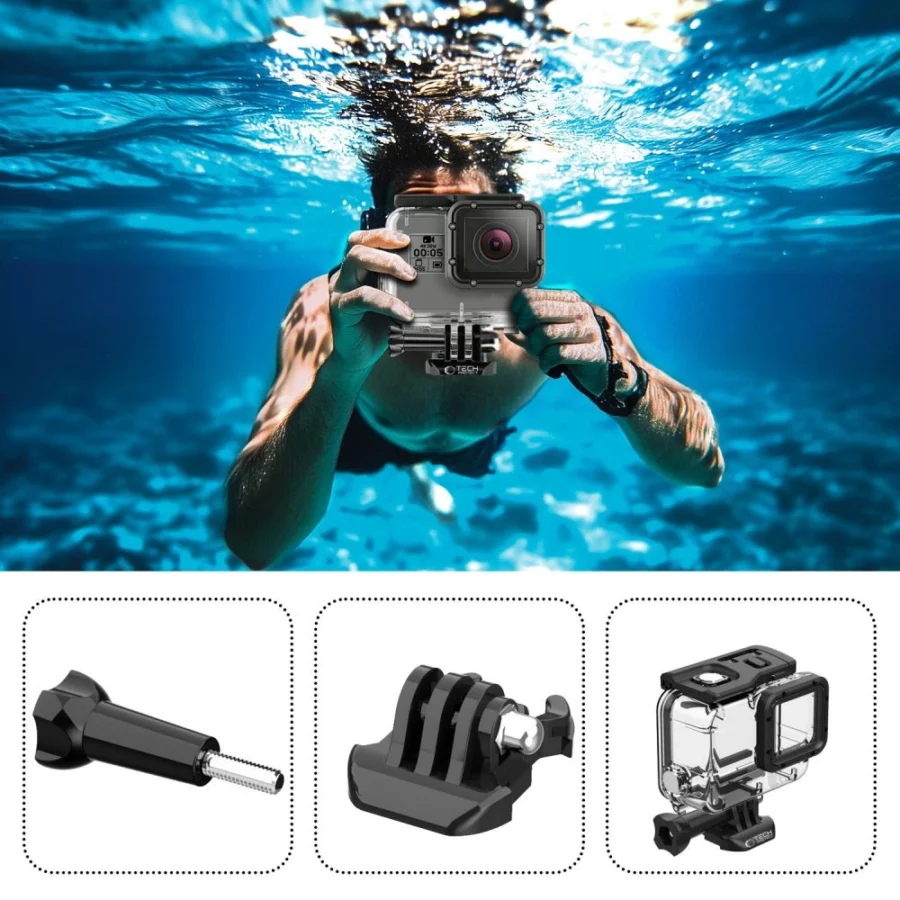 Etui Tech-Protect GA200 wodoodporne do GoPro Hero 5 / 6 / 7 - przezroczyste