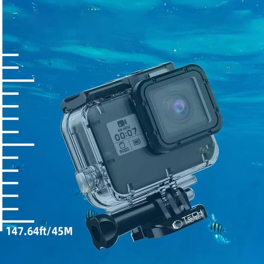 Etui Tech-Protect GA200 wodoodporne do GoPro Hero 5 / 6 / 7 - przezroczyste