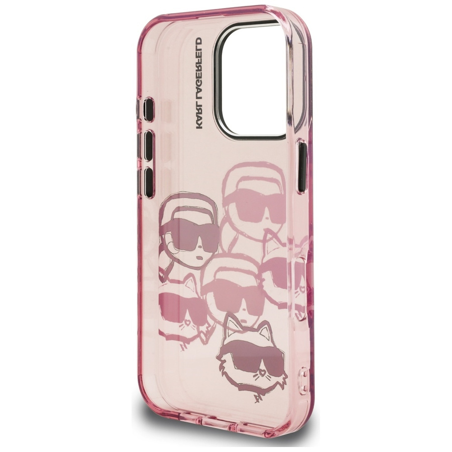 Etui Karl Lagerfeld IML Multi K&C Head   Pattern do iPhone 16 Pro różowy