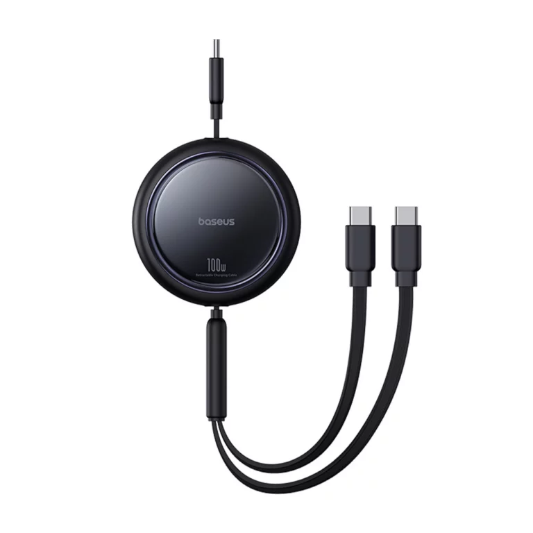 Kabel zwijany Baseus Bright Mirror Series USB-C - 2 x USB-C 100W 1m - czarny