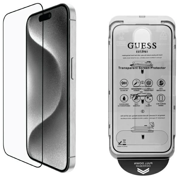 Szkło hartowane Guess Screen Protector 2.5D Outline na iPhone 16
