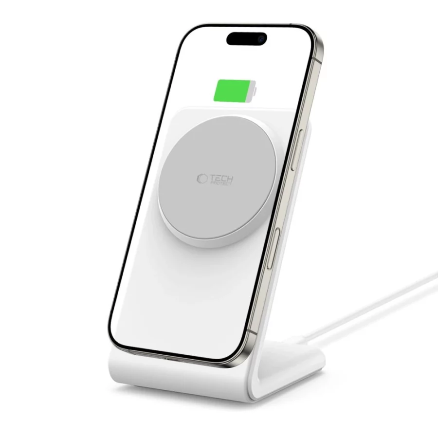 Ładowarka bezprzewodowa Tech-Protect QI15W-A38 MagSafe - biała