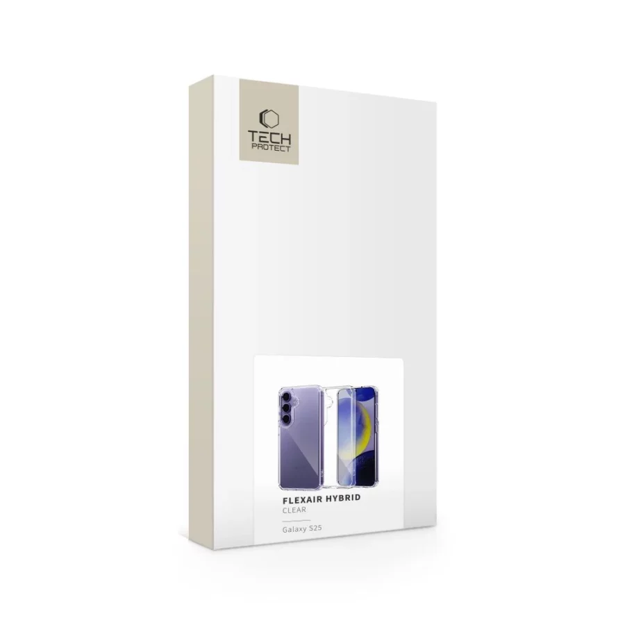 Etui Tech-Protect Flexair Hybrid na Samsung Galaxy S25 - przezroczyste