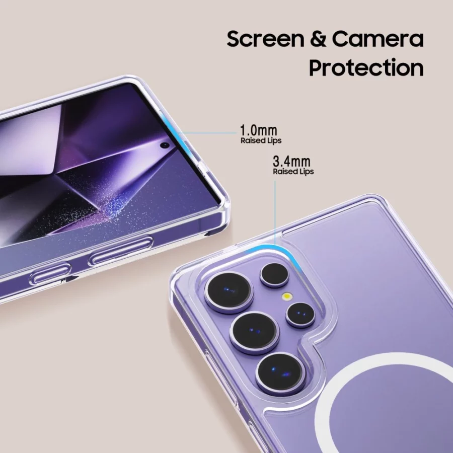 Etui Tech-Protect FlexAir Hybrid MagSafe na Samsung Galaxy S25 Ultra - przezroczyste