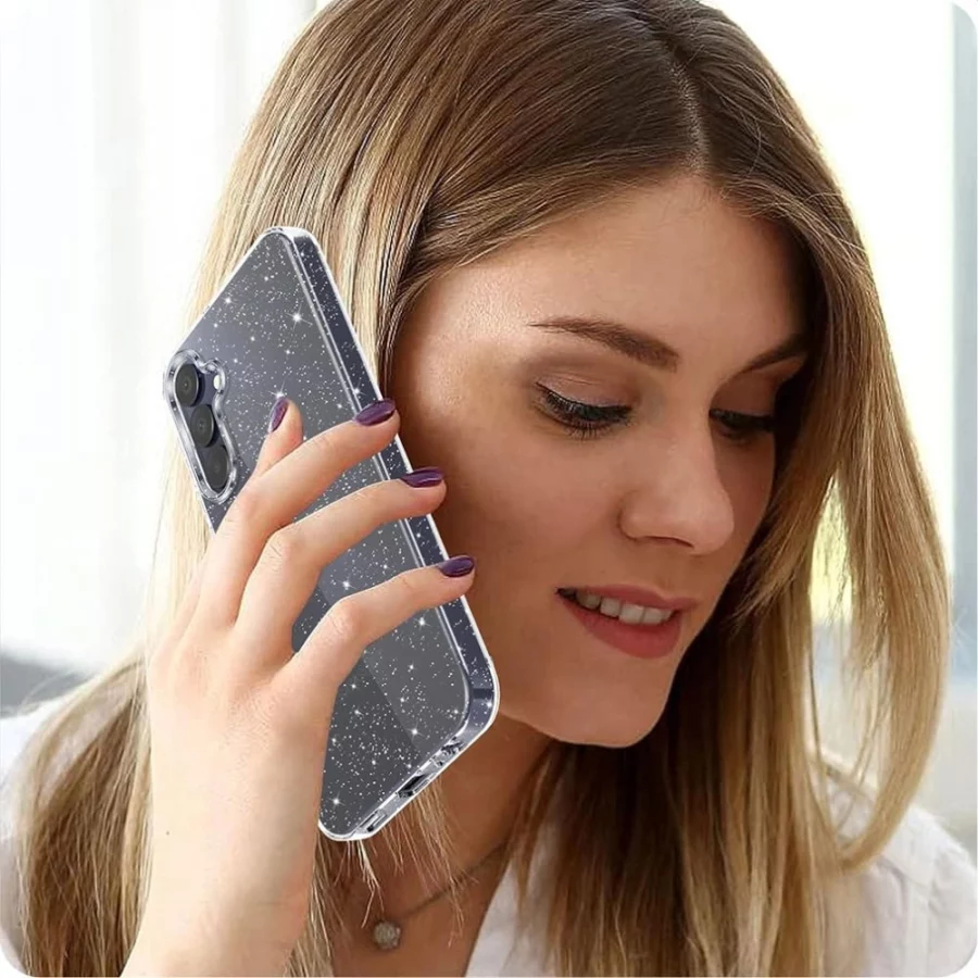 Etui Tech-Protect FlexAir na Samsung Galaxy S25 - przezroczysto-brokatowe