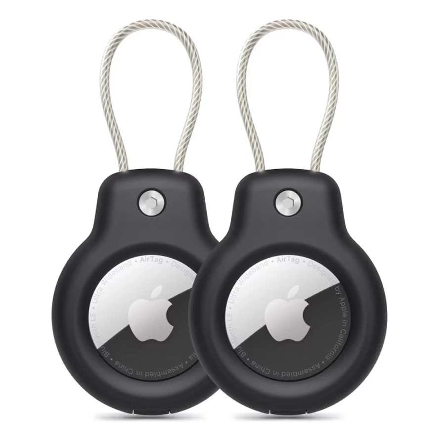 Etui Tech-Protect Rough Vein 2-pack na Apple AirTag - czarne