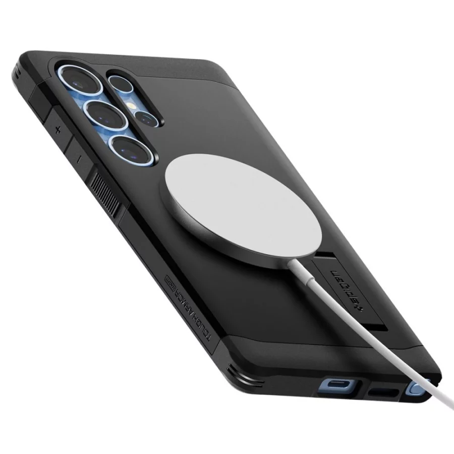 Etui Spigen Tough Armor MagSafe na Samsung Galaxy S25 Ultra - czarne