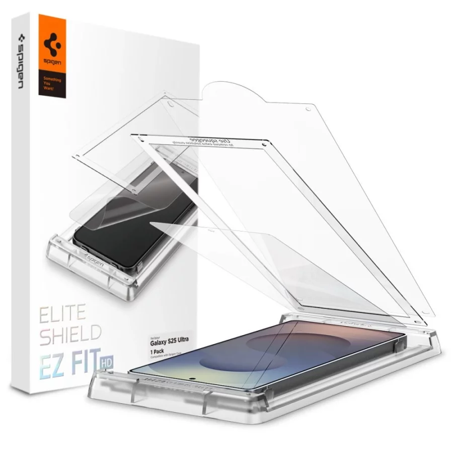 Szkło hybrydowe Spigen Elite Shield EZ FIT na Samsung Galaxy S25 Ultra - przezroczyste