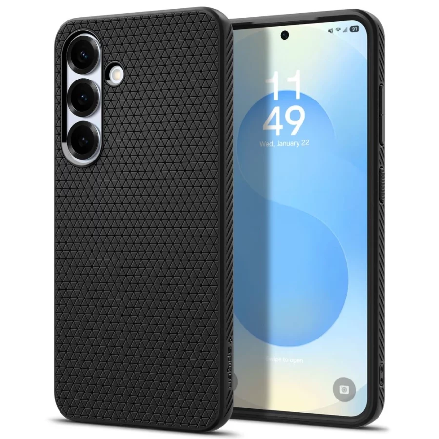 Etui Spigen Liquid Air na Samsung Galaxy S25 - czarny-mat