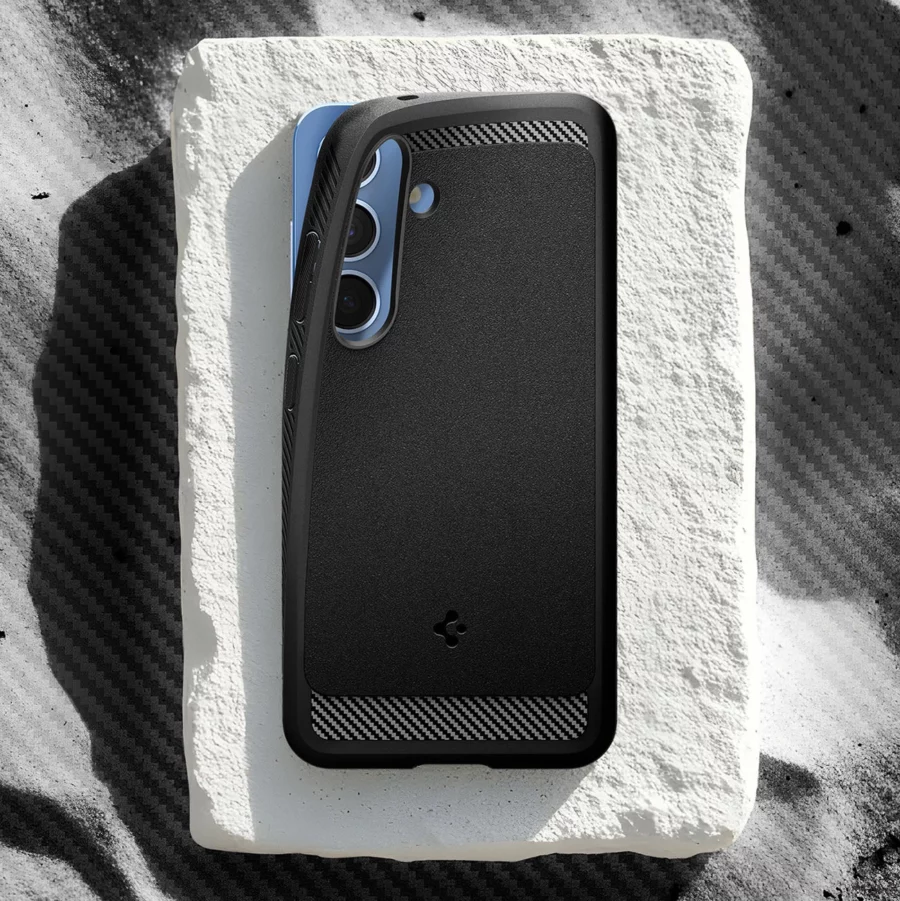 Etui Spigen Rugged Armor Mag MagSafe na Samsung Galaxy S25 - czarne matowe