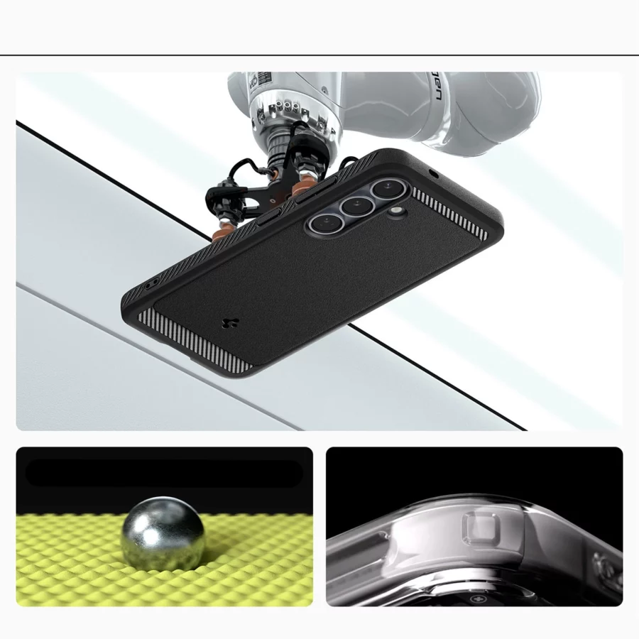 Etui Spigen Rugged Armor Mag MagSafe na Samsung Galaxy S25 - czarne matowe