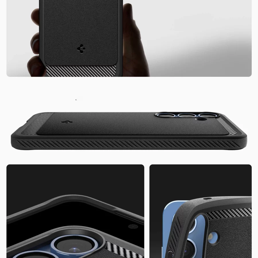 Etui Spigen Rugged Armor Mag MagSafe na Samsung Galaxy S25 - czarne matowe