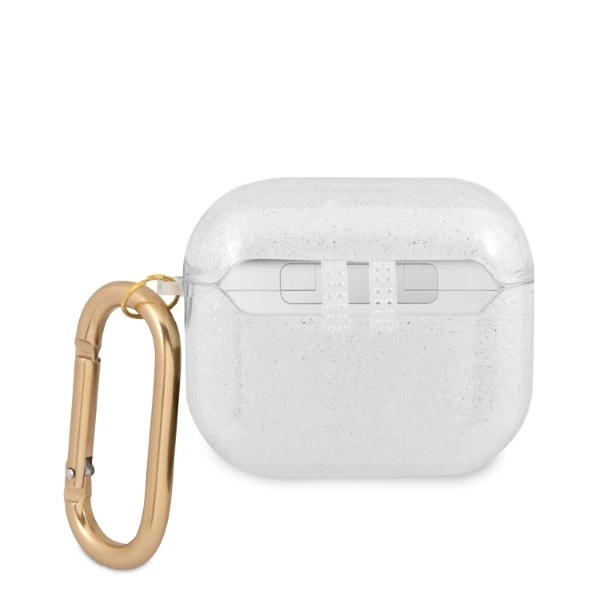 Etui Guess Glitter Collection na AirPods 3 - przezroczyste