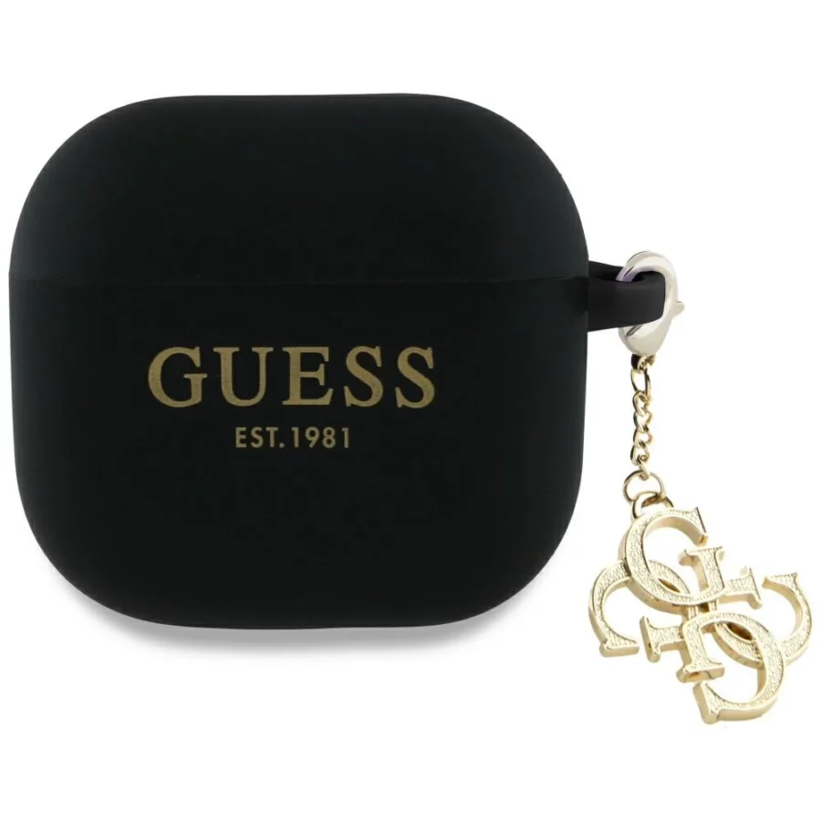 Etui Guess 4G Charm na AirPods 4 - czarne