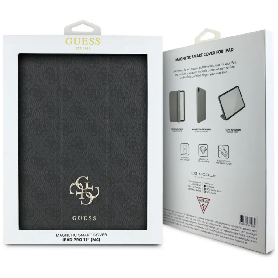 Etui Guess Magnetic 4G Big Logo na iPad Pro 11" 2024  - czarne