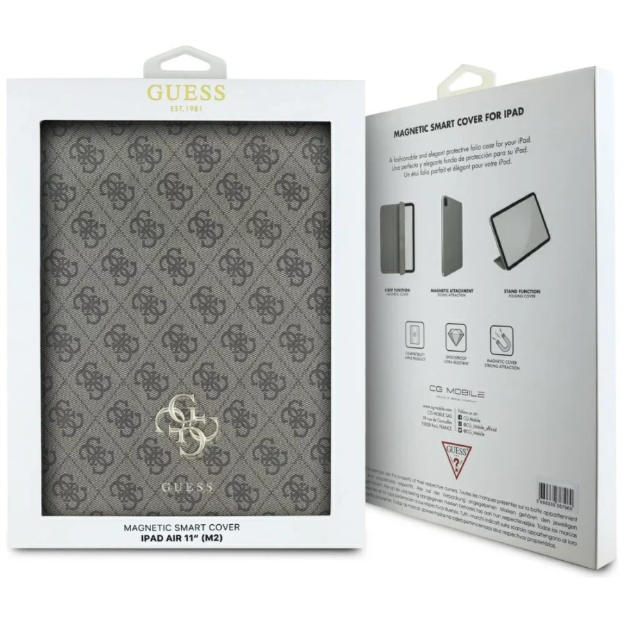 Etui Guess Magnetic 4G Big Logo na iPad Air 11" 2024  - brązowe