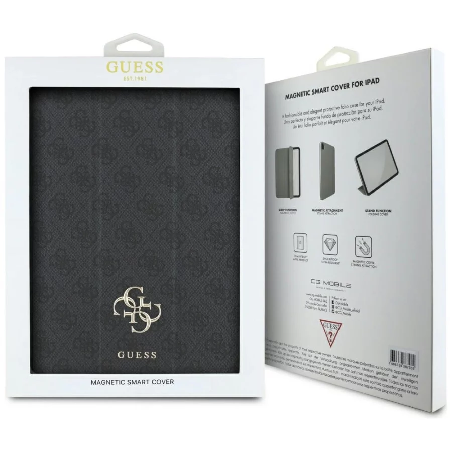 Etui Guess Magnetic 4G Big Logo na iPad Air 13" 2024 - czarne