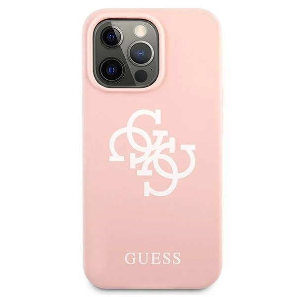 Etui Guess Silicone 4G Logo na iPhone 13 Pro Max 6,7" - różowe