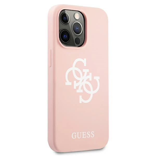 Etui Guess Silicone 4G Logo na iPhone 13 Pro Max 6,7" - różowe