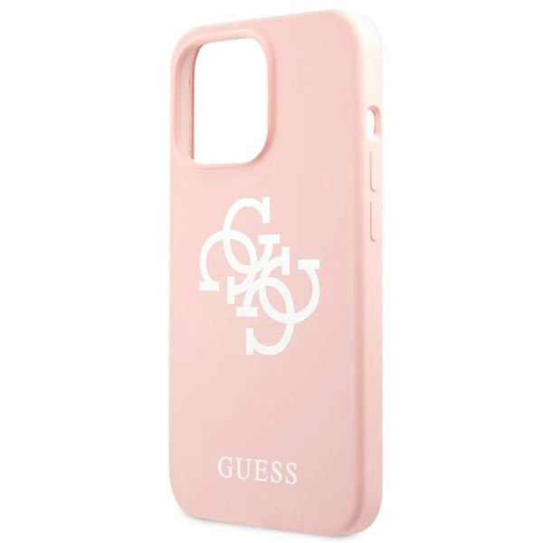 Etui Guess Silicone 4G Logo na iPhone 13 Pro Max 6,7" - różowe