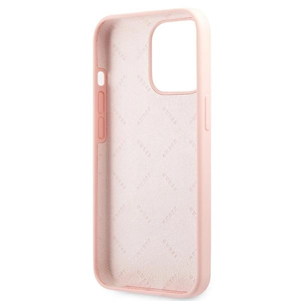 Etui Guess Silicone 4G Logo na iPhone 13 Pro Max 6,7" - różowe