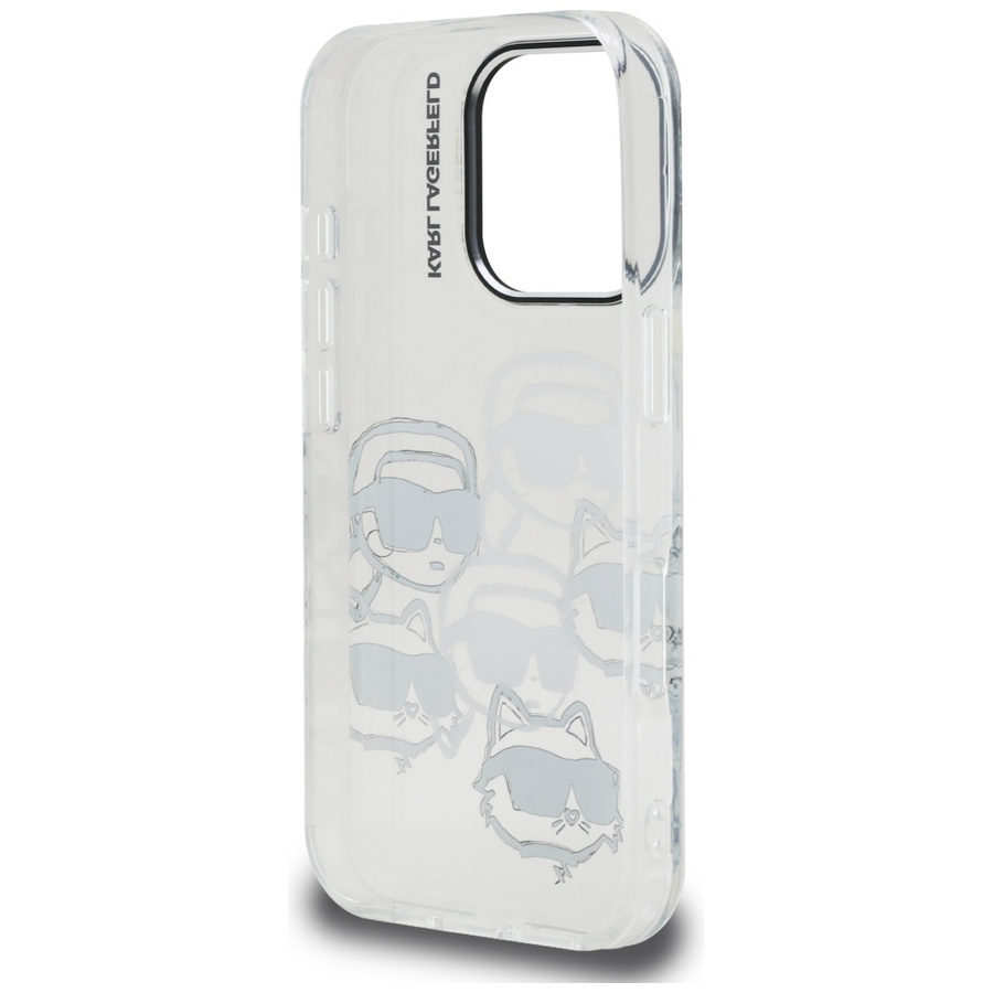 Etui Karl Lagerfeld IML Multi K&C Head   Pattern do iPhone 16 Pro Max przezroczysty