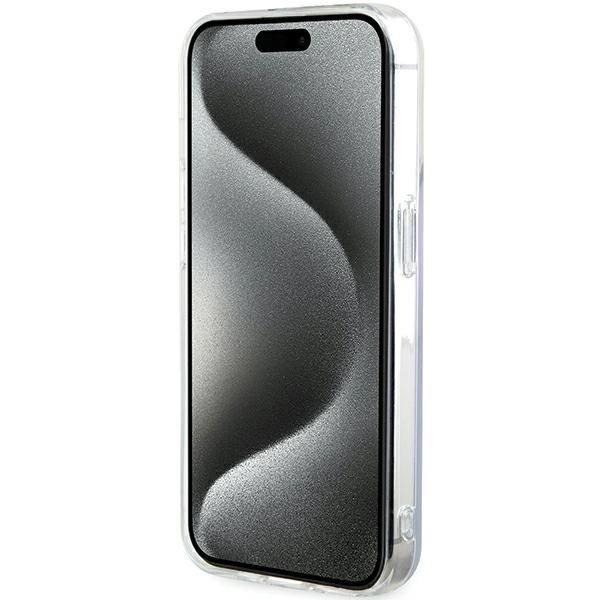 Etui Guess IML Iridescent MagSafe na iPhone 15 Pro Max  6.7" - fioletowe