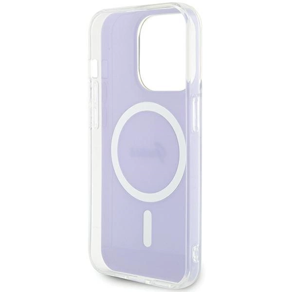 Etui Guess IML Iridescent MagSafe na iPhone 15 Pro Max  6.7" - fioletowe