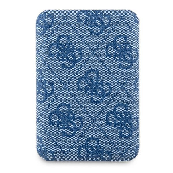 Powerbank indukcyjny Guess 4G Leather Metal Logo MagSafe 15W 5000mAh - niebieski