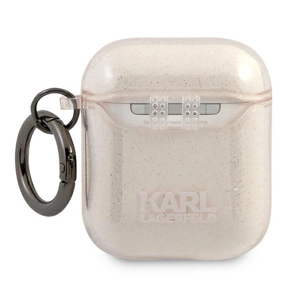Etui Karl Lagerfeld Glitter Choupette na AirPods 1 / 2 - złote