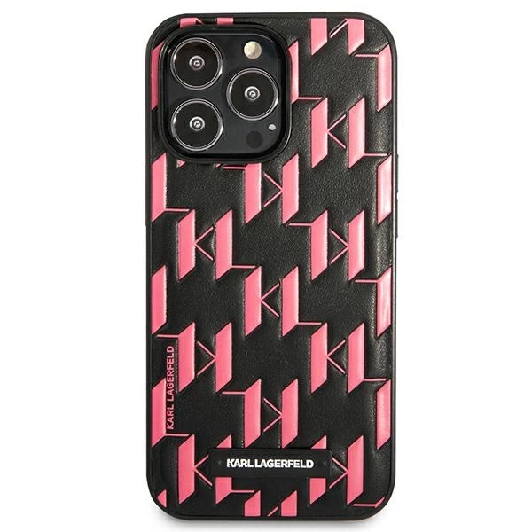 Etui Karl Lagerfeld Monogram Plaque na iPhone 13 Pro / 13 6,1" - różowe