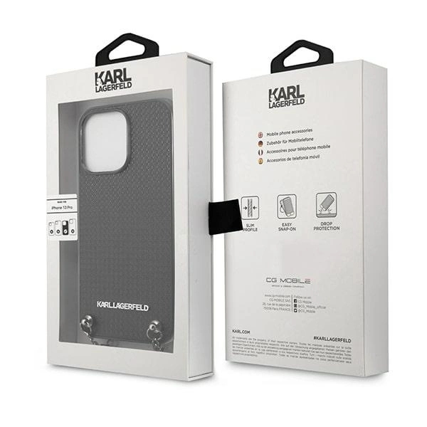 Etui Karl Lagerfeld Monogram Plaque na iPhone 13 Pro / 13 6,1" - czarnex