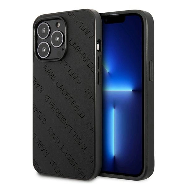 Etui Karl Lagerfeld Perforated Allover na iPhone 13 Pro / 13 6,1" - czarne