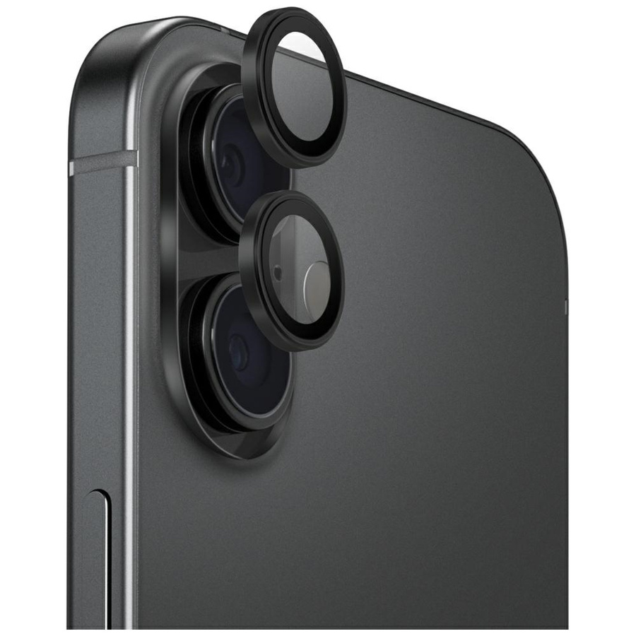 Szkło na obiektyw aparatu UNIQ Optix     Aluminium Camera Lens Protector do iPhone 17 z aplikatorem czarny