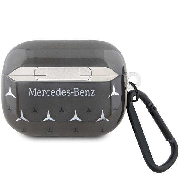 Etui Mercedes Large Star Pattern na AirPods Pro 2 (2022/2023) - czarne