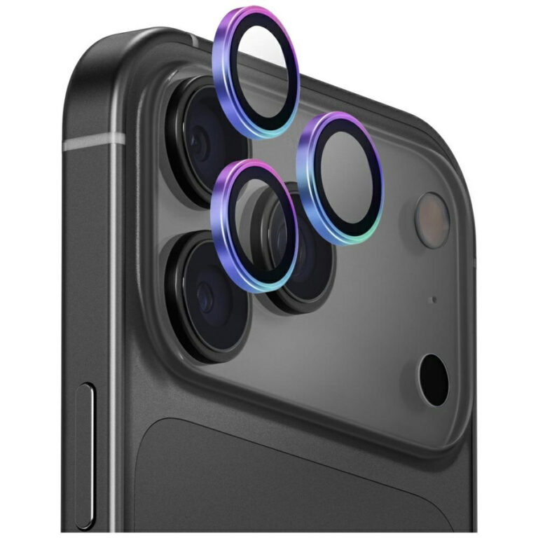 Szkło na obiektyw aparatu UNIQ Optix     Aluminium Camera Lens Protector do iPhone 17 Pro / iPhone 17 Pro Max z aplikatorem opal