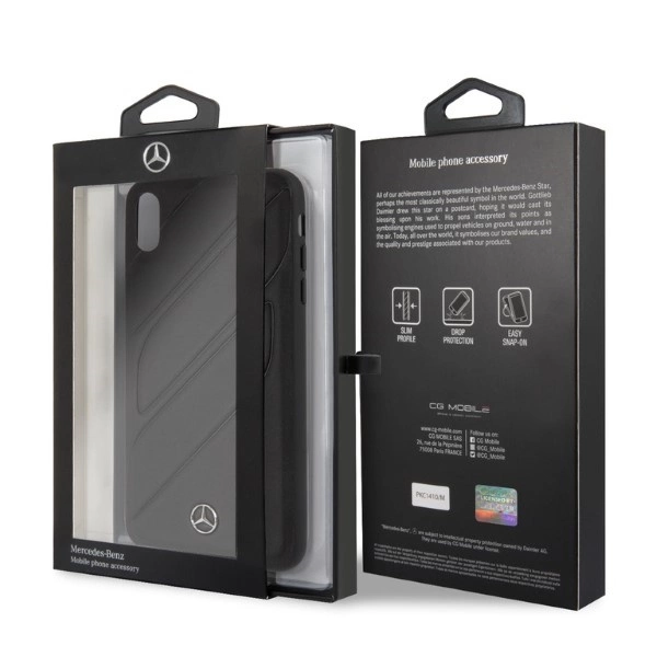 Etui Mercedes New Organic I na iPhone XS Max - czarne