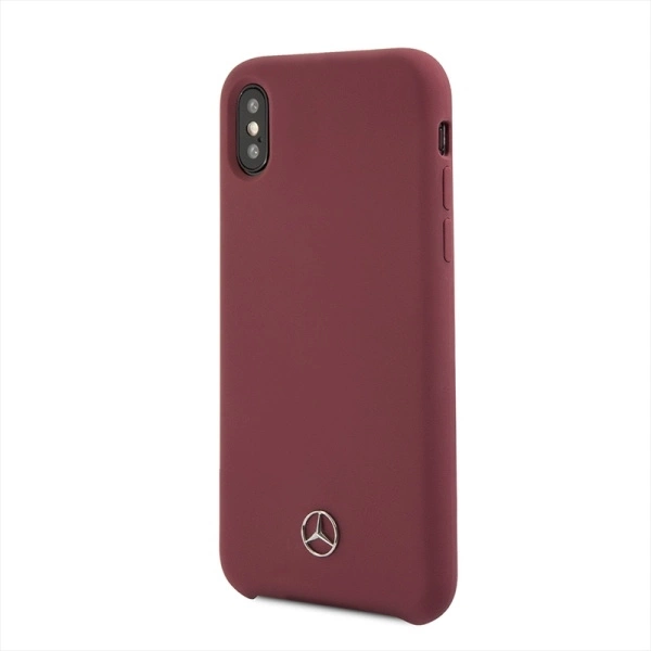 Etui Mercedes Silicone Line na iPhone X / XS - czerwone