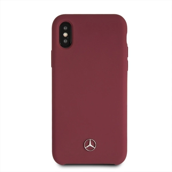 Etui Mercedes Silicone Line na iPhone X / XS - czerwone