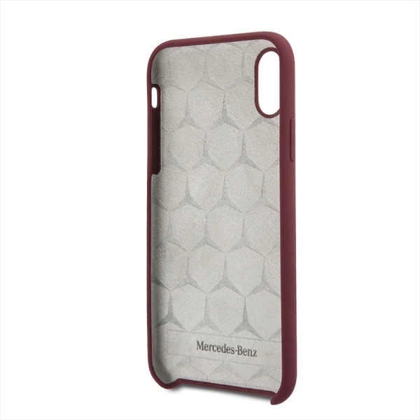 Etui Mercedes Silicone Line na iPhone X / XS - czerwone